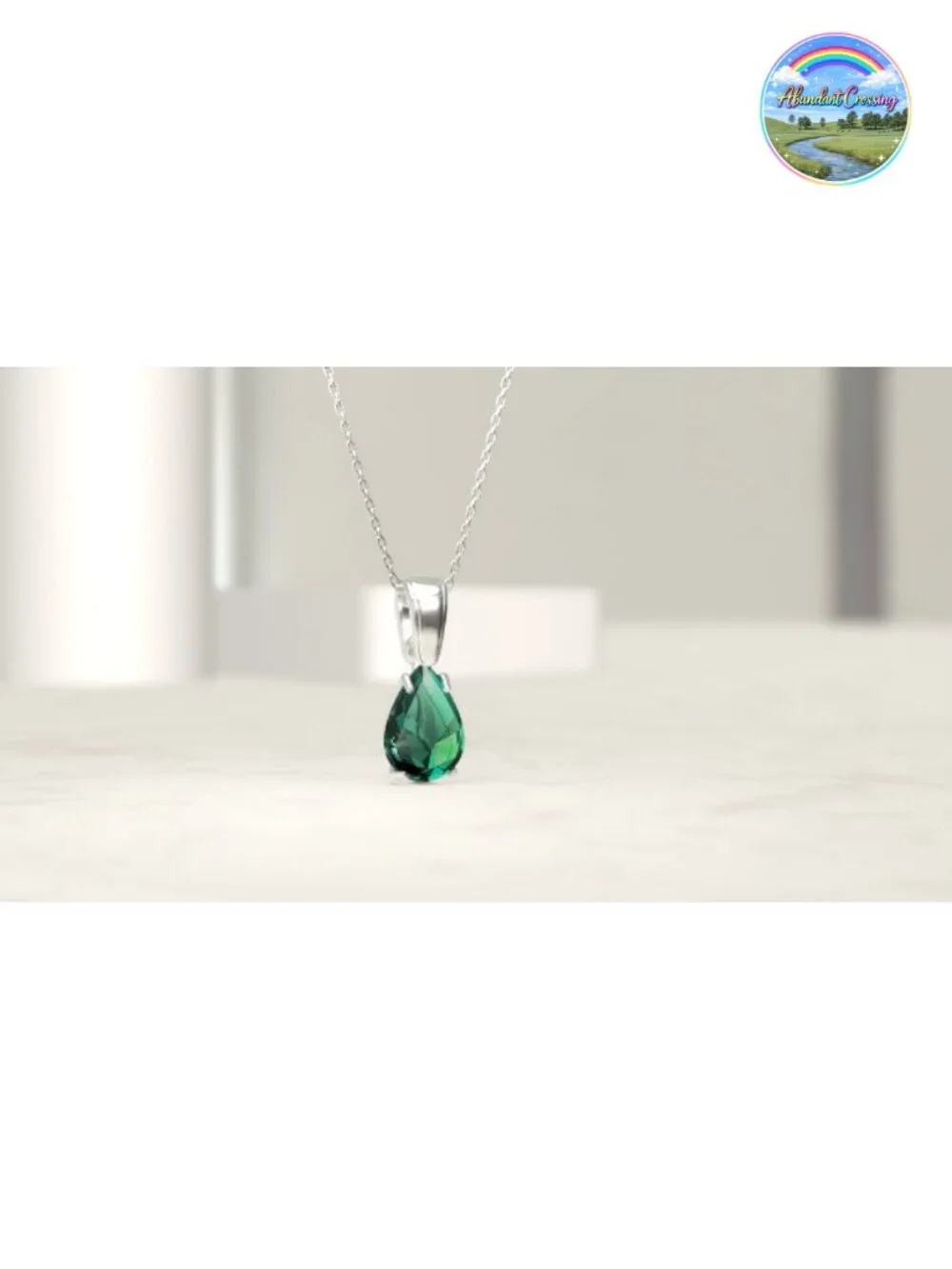 Sterling Silver Moonstone Teardrop Pendant Necklace 45cm